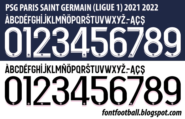 PSG 2021 Ligue 1 Font Font preview